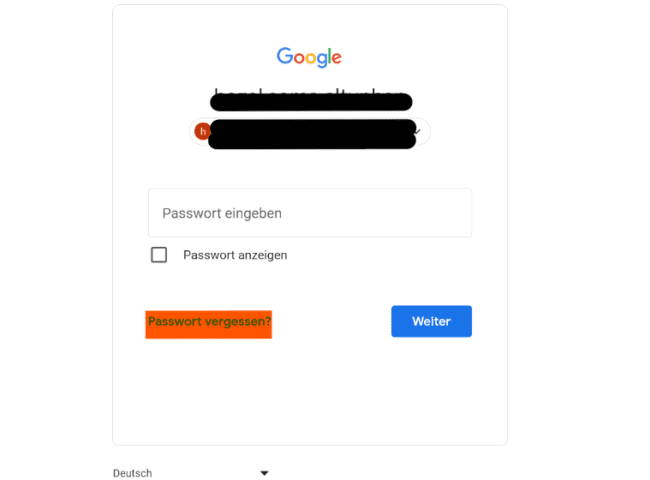 gmail passwort ändern